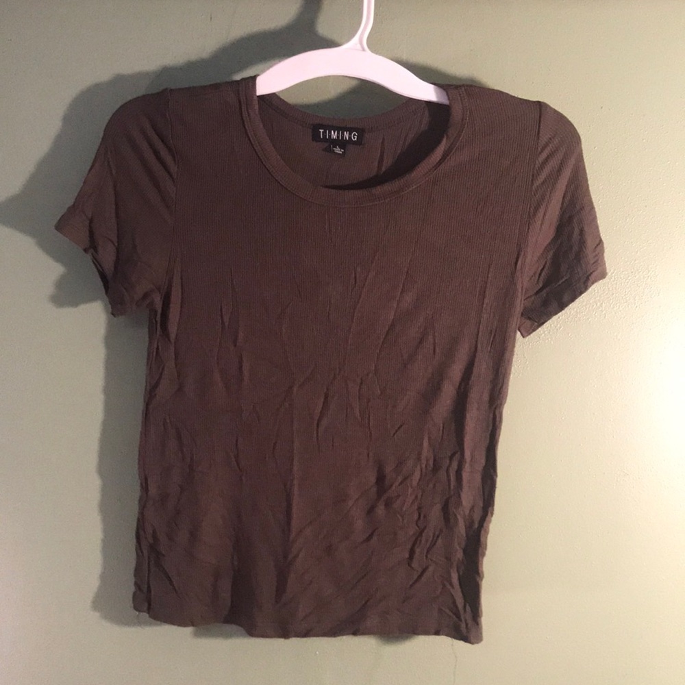Olive green crop top